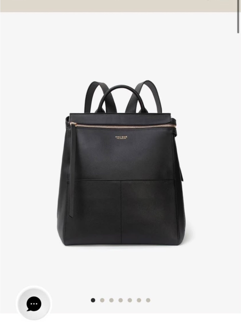 Mango Black Leather Baby Backpack